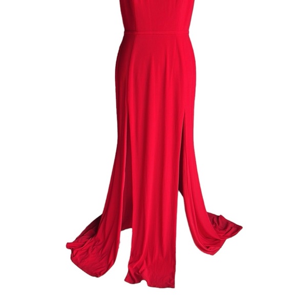 ❤️IEENA for MAC DUGGAL Sleeveless Dual Thigh High Slit Evening Gown❤️ - Picture 8 of 10